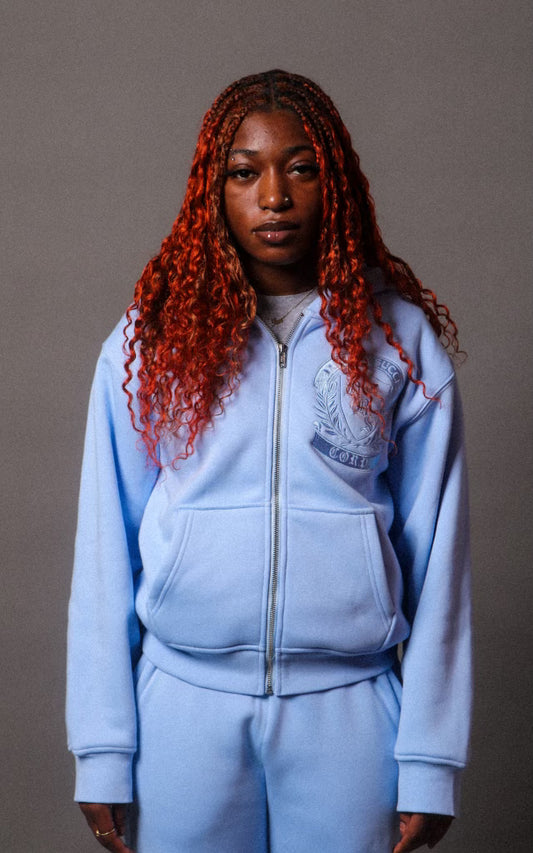 DBS Blue Fall Essentials Zip-up Hoodie