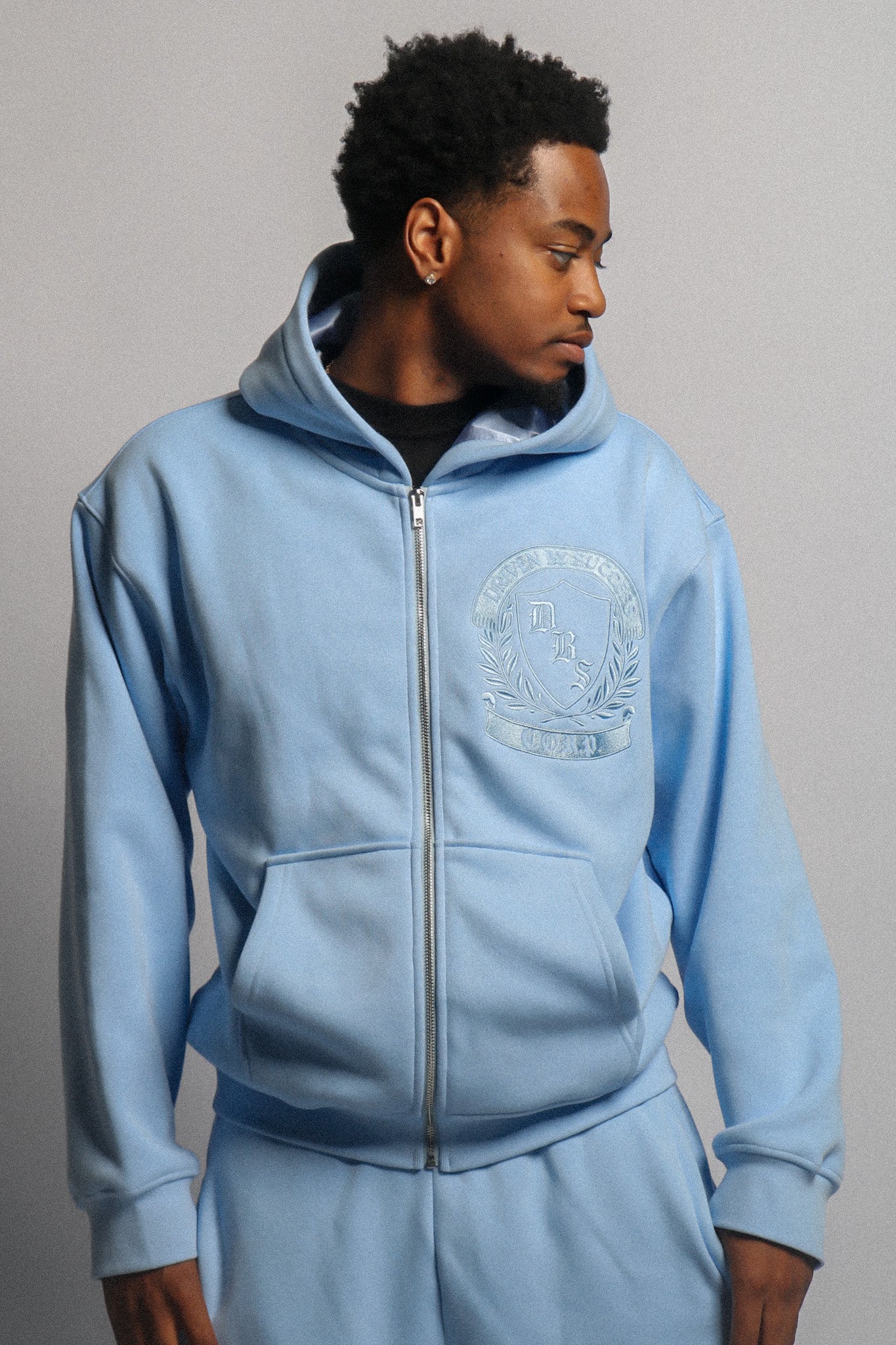 DBS Blue Fall Essentials Zip-up Hoodie