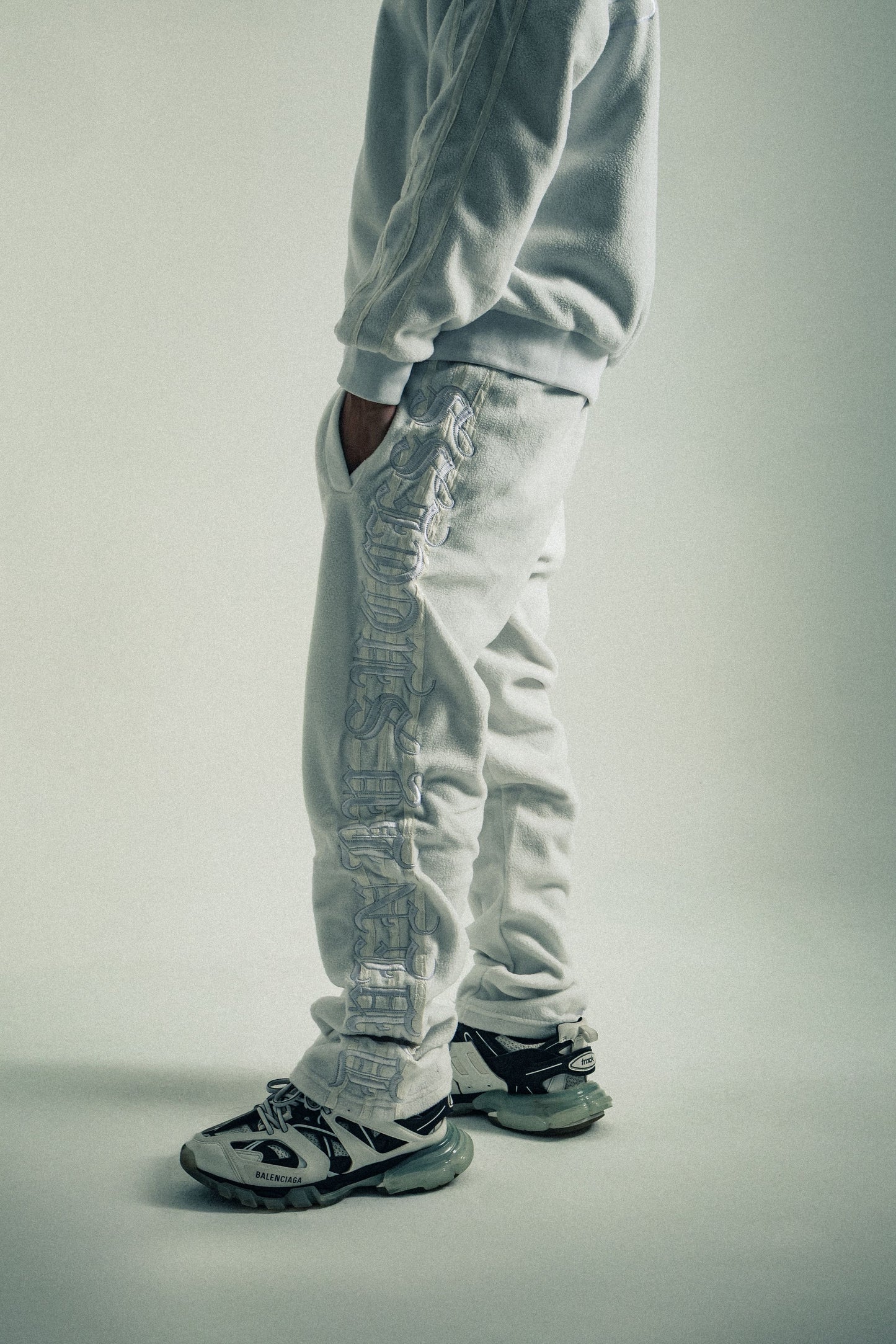 DBS Sherpa Track Pants White