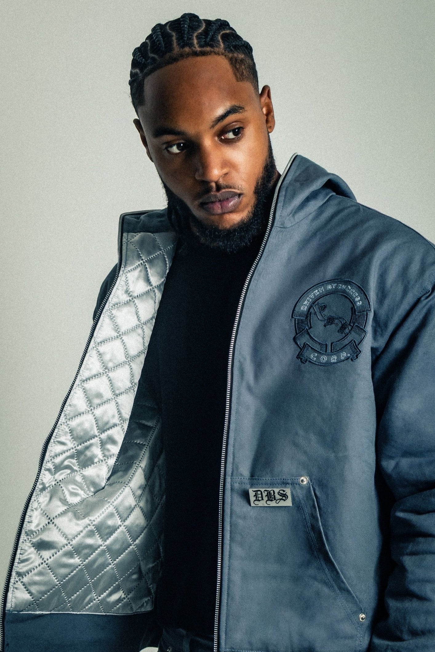 DBS Quilted Denim Worker Jacket